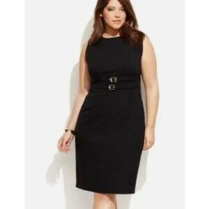 Vintage Calvin Klein Sheath Sleeveless Dress - Black - Size 14